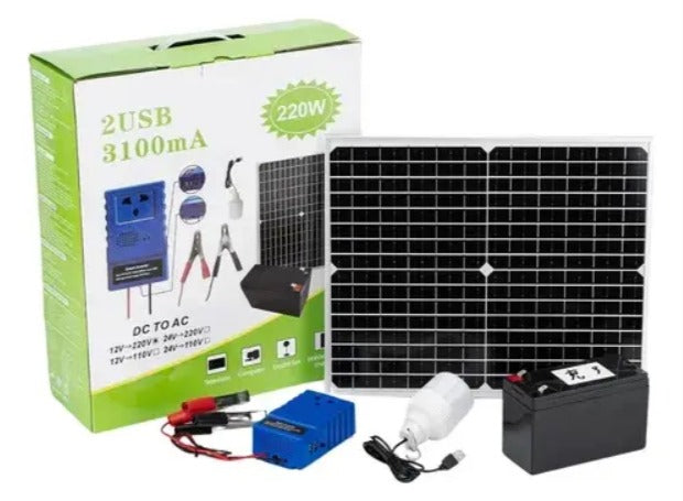 Kit Generador Energía Solar 220w Inverso