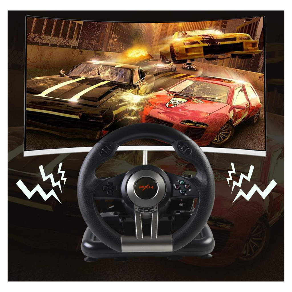 Volante Gamer Pedales + Palanca PXN