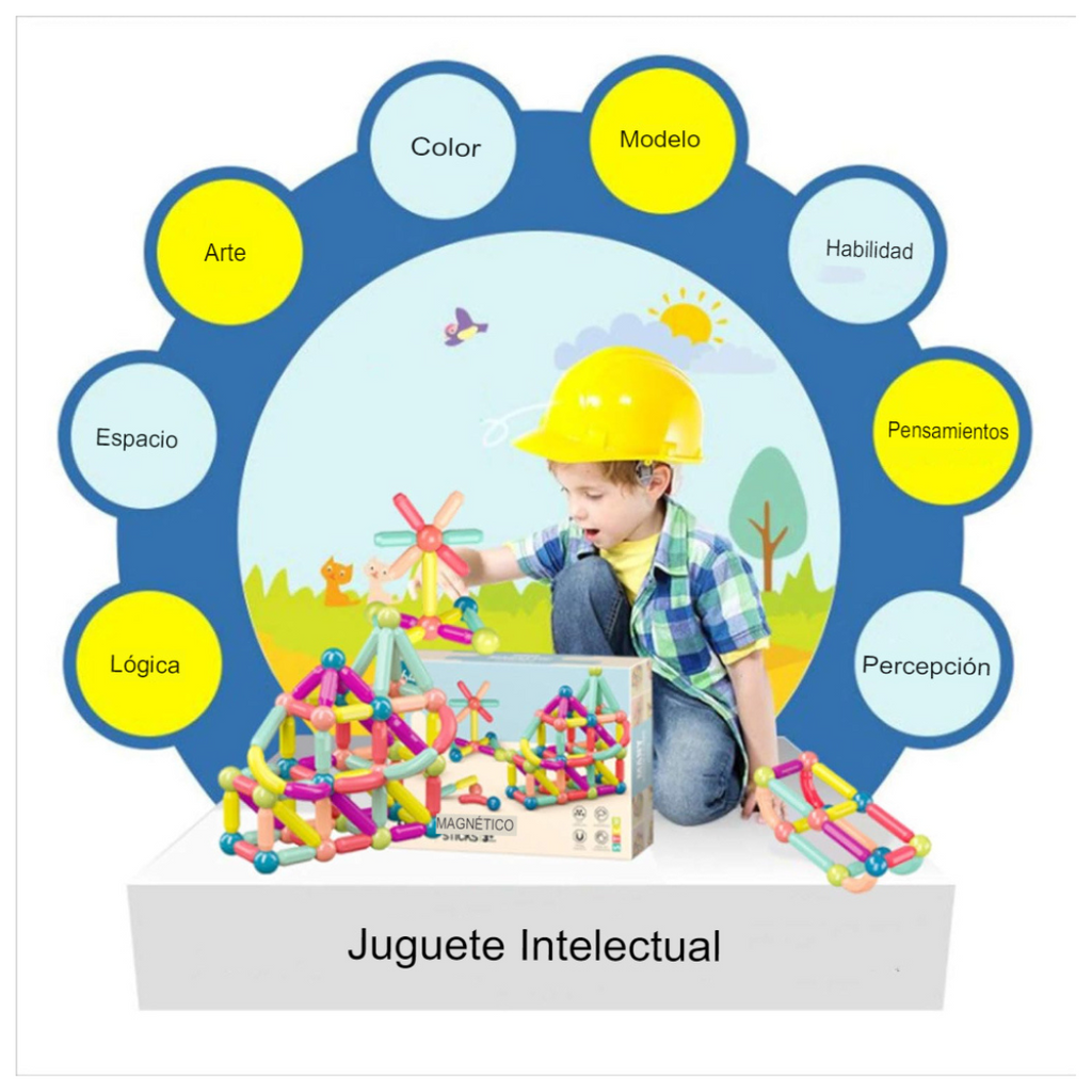 Juego de 48 Piezas de Construcción Magnético