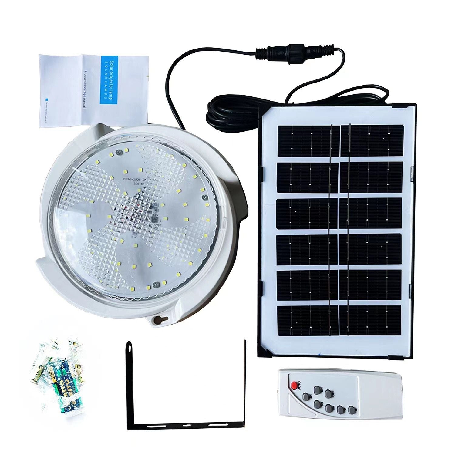 Luz con Panel Solar 100w
