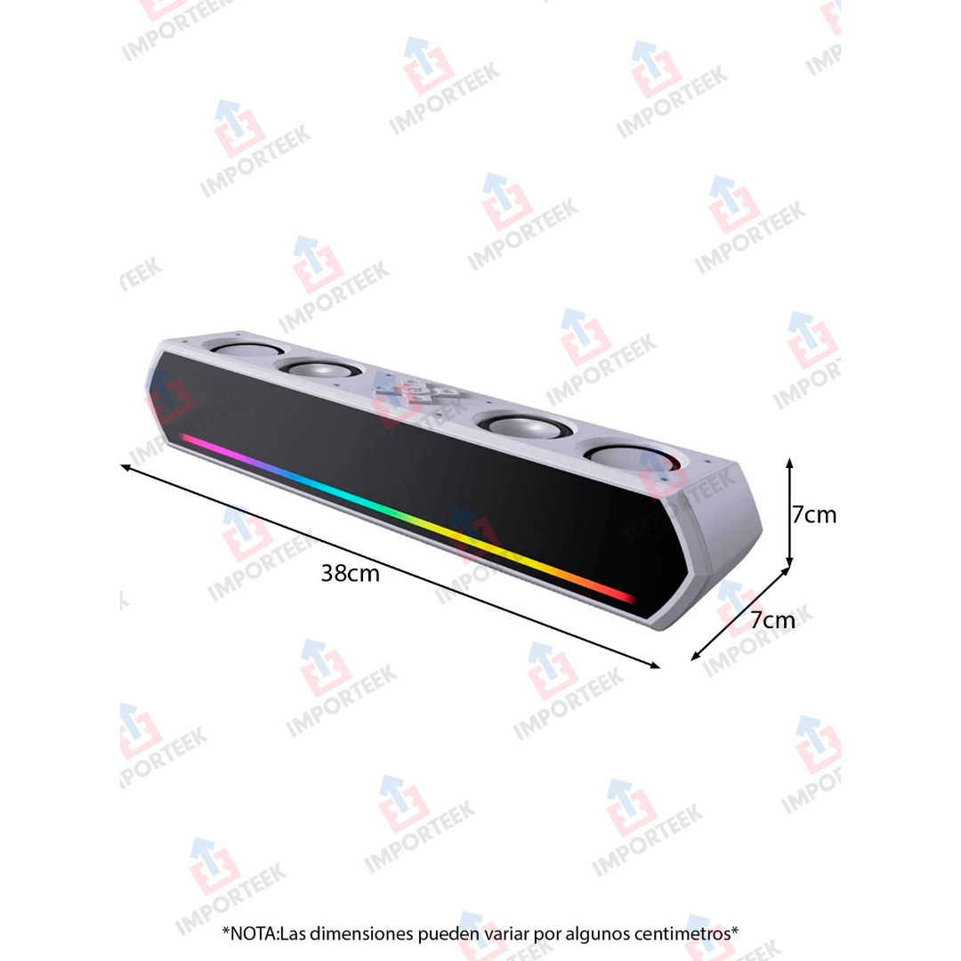 🔊✨ Barra de Sonido Bluetooth LED RGB