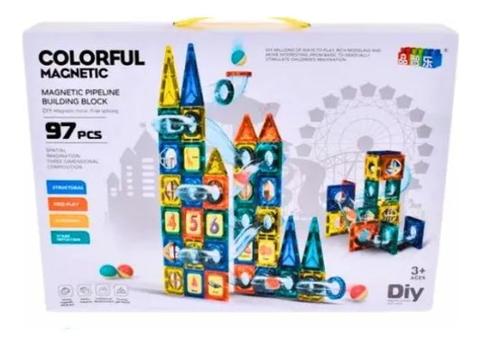 BLOQUES MAGICOS MAGNETICOS 97pcs