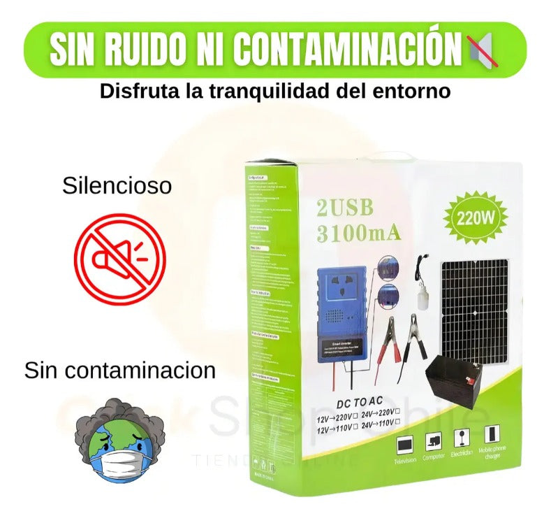 Kit Generador Energía Solar 220w Inverso