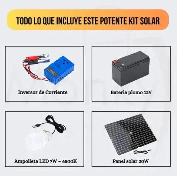 Kit Generador Energía Solar 220w Inverso