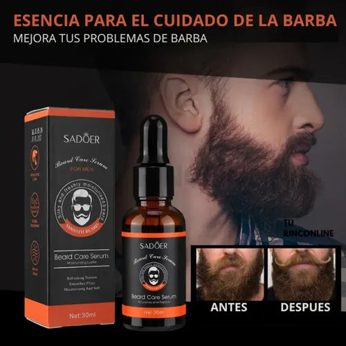 Sérum Masajeador para Barba – Barba más suave, hidratada y ordenada!!