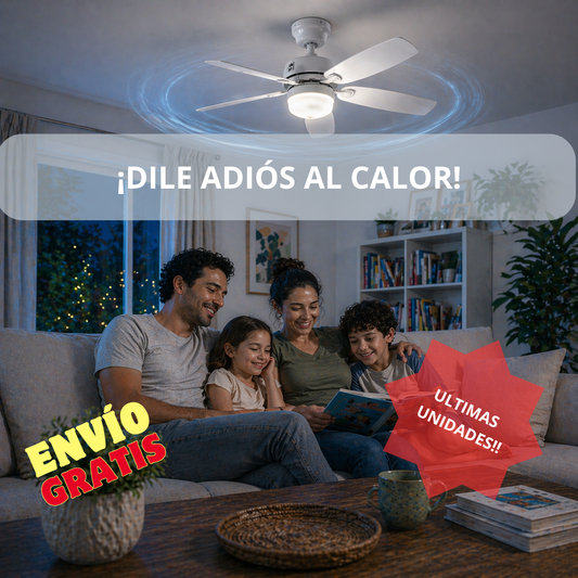 Ventilador de Techo + Lámpara Led: ¿EL CALOR NO TE DEJA DORMIR TRANQUILO?