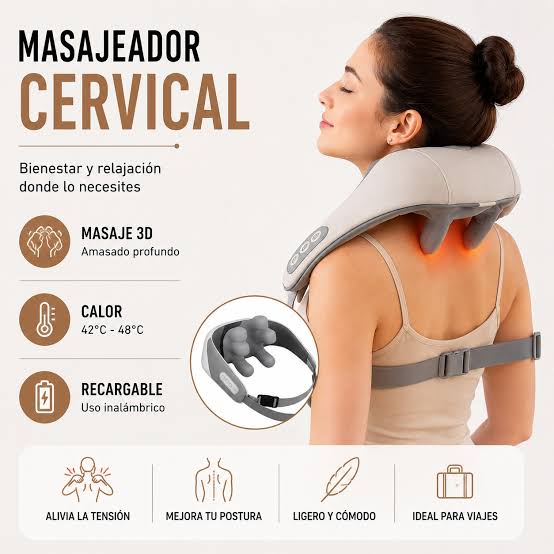 ¿Terminas el día con el cuello y los hombros completamente tensos?